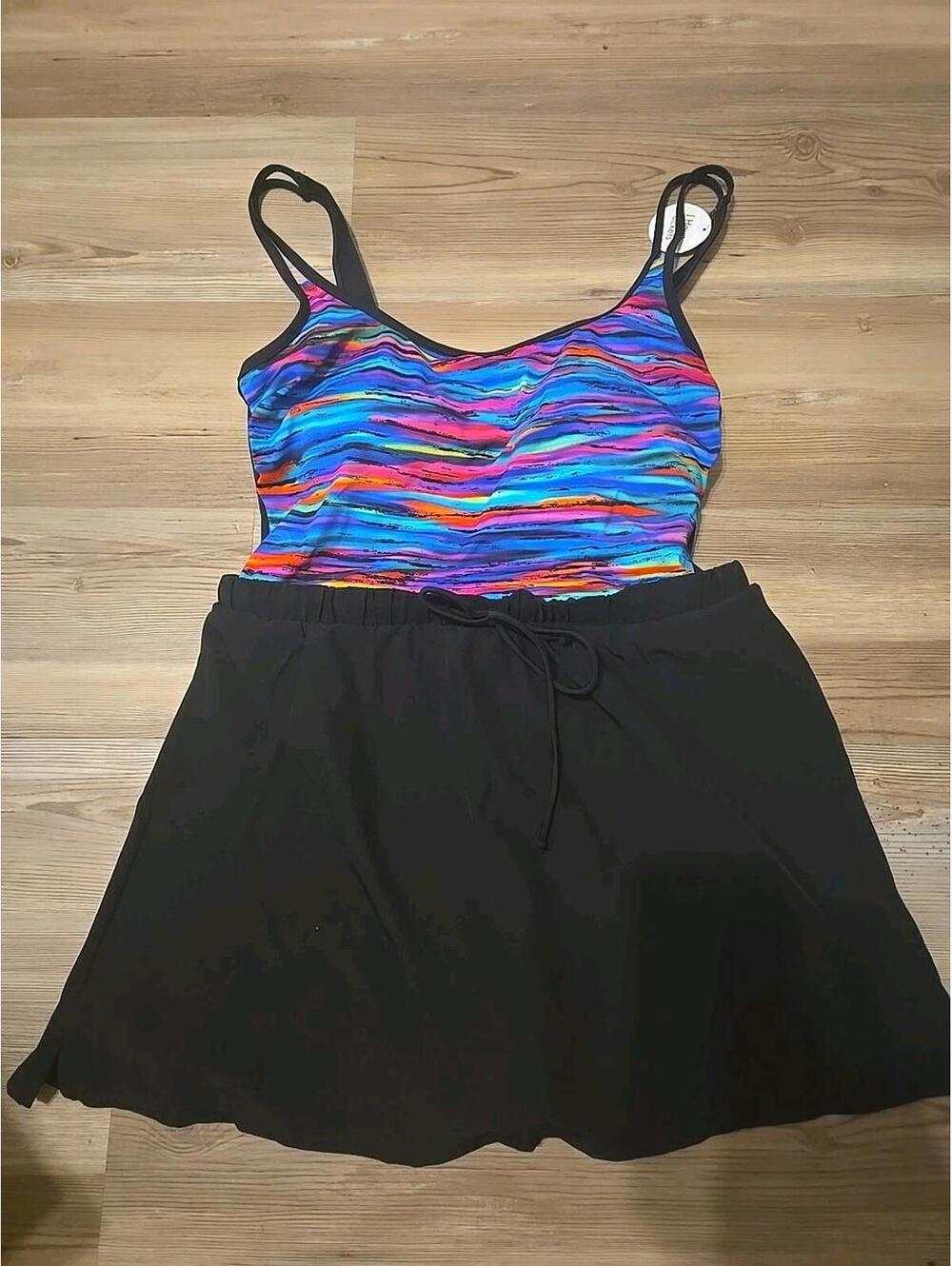 Nwt Mimi Flamingo The Fabulous Flamigo Fit Shape Solver Sport Skirted Sz 14
